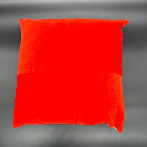 Throw Pillow Handmade Cactus Red Velvet Back Embroidered Square Decorative - Picture 3 of 9